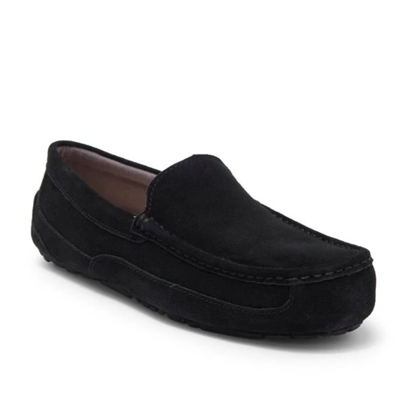 New UGG Men's Alder Suede Loafer Black Sz 12